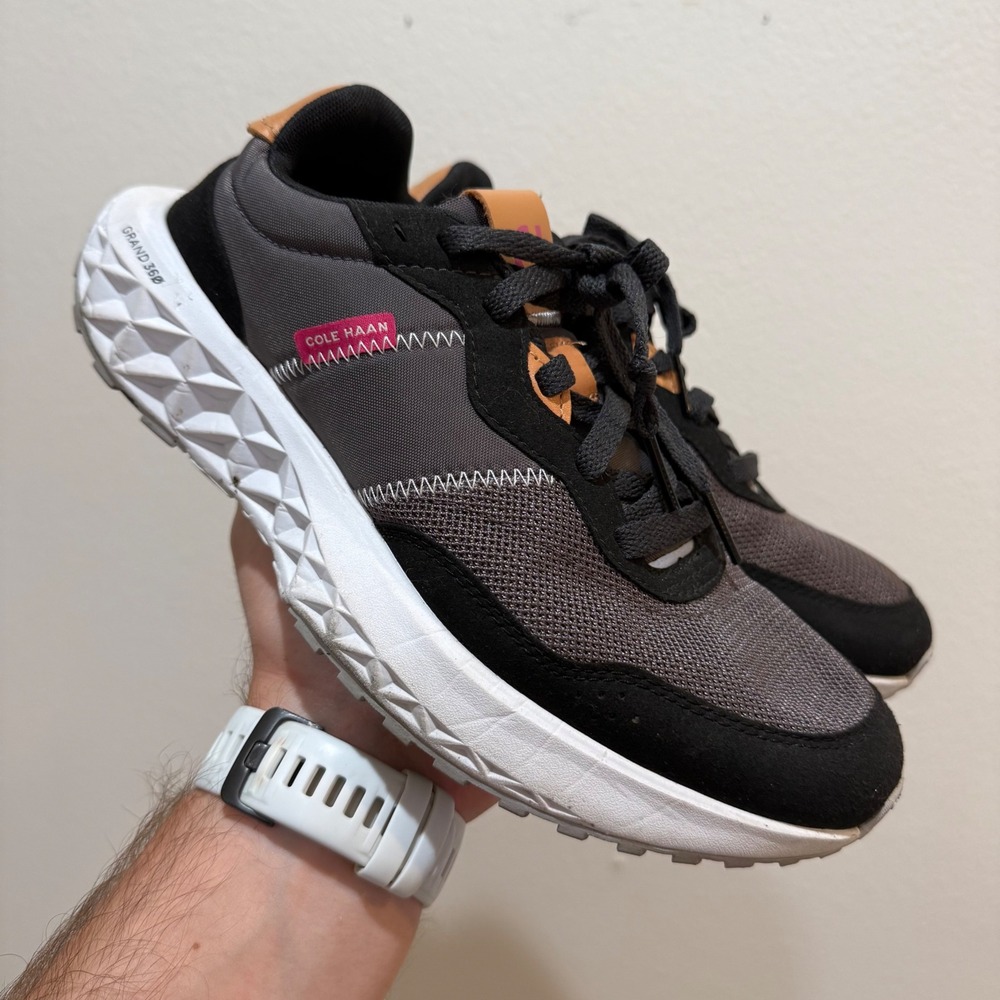 Cole Haan Zerogrand Journey Runner Black Grey Pink Sneakers W26773 Womens 8B